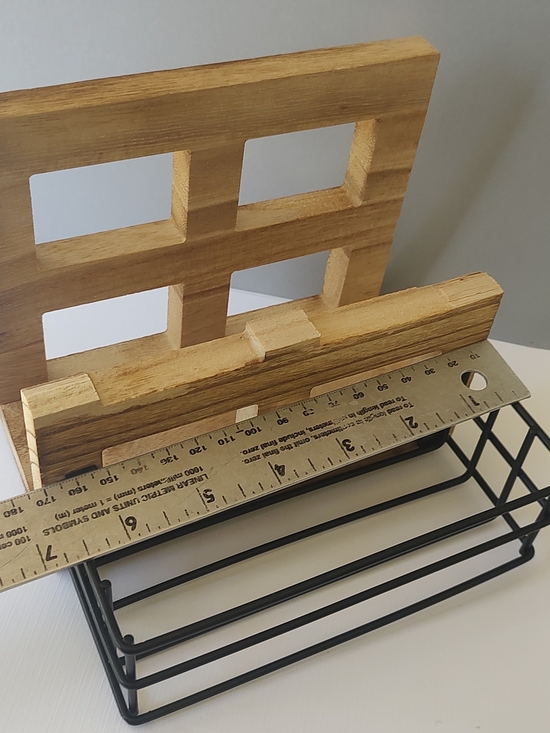 Decorative Napkin Holder Wood Regular Size New With Space For Salt And Pepper - Picture 7 of 8